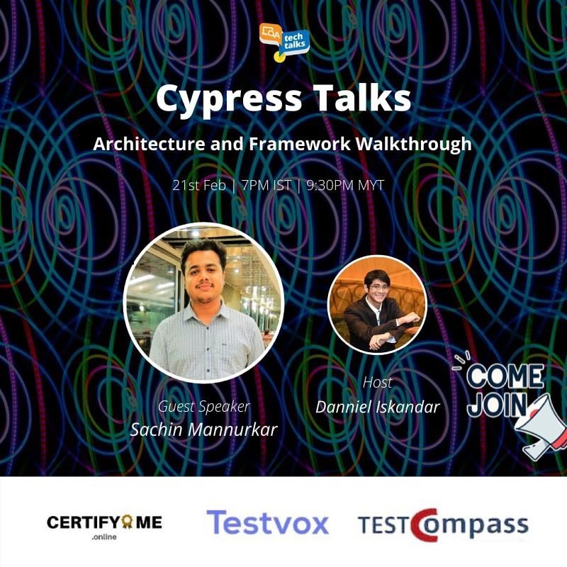 Poster of a Cypress Talk with Host Danniel Iskandar